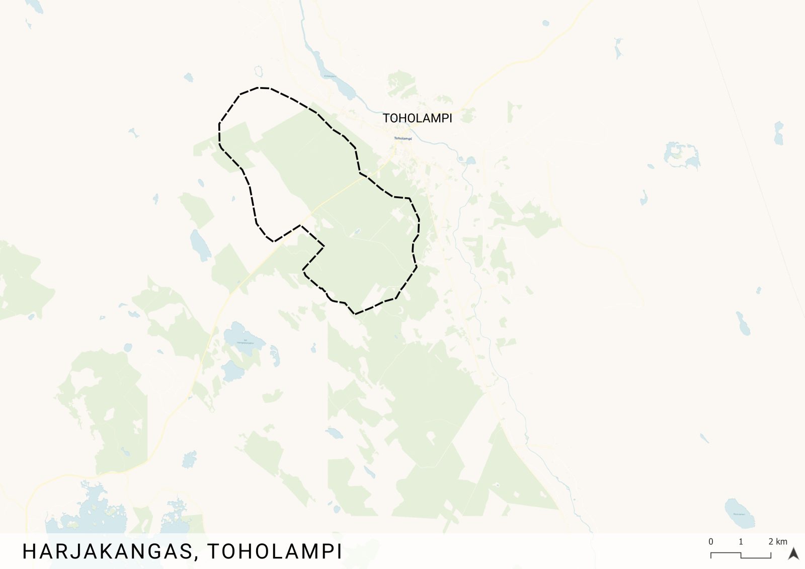 Karttakuva hankealueen rajauksesta
